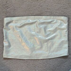 Iridescent Silver Tube Top